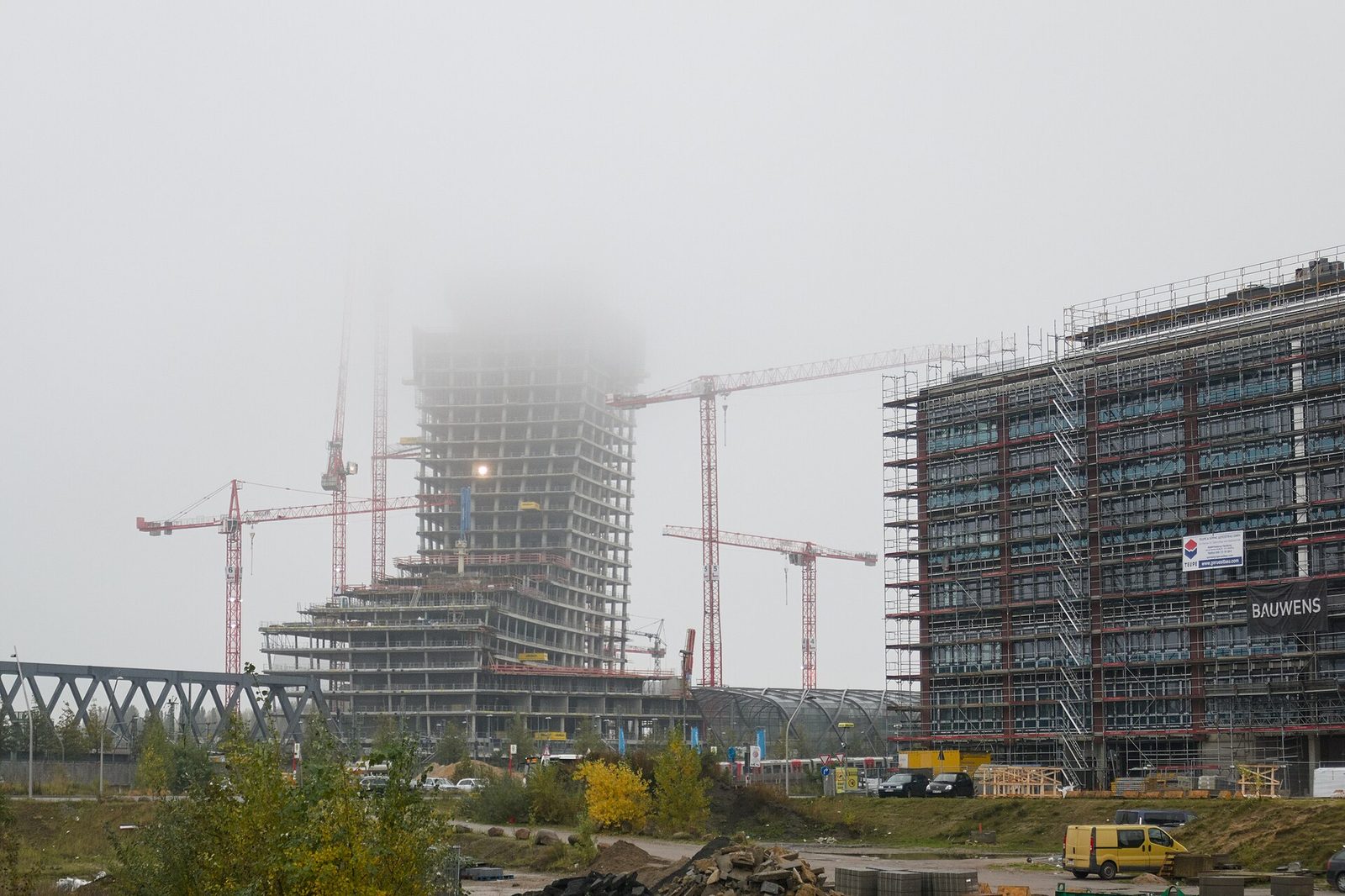 Baustelle Elbtower 2023 vor Baustopp